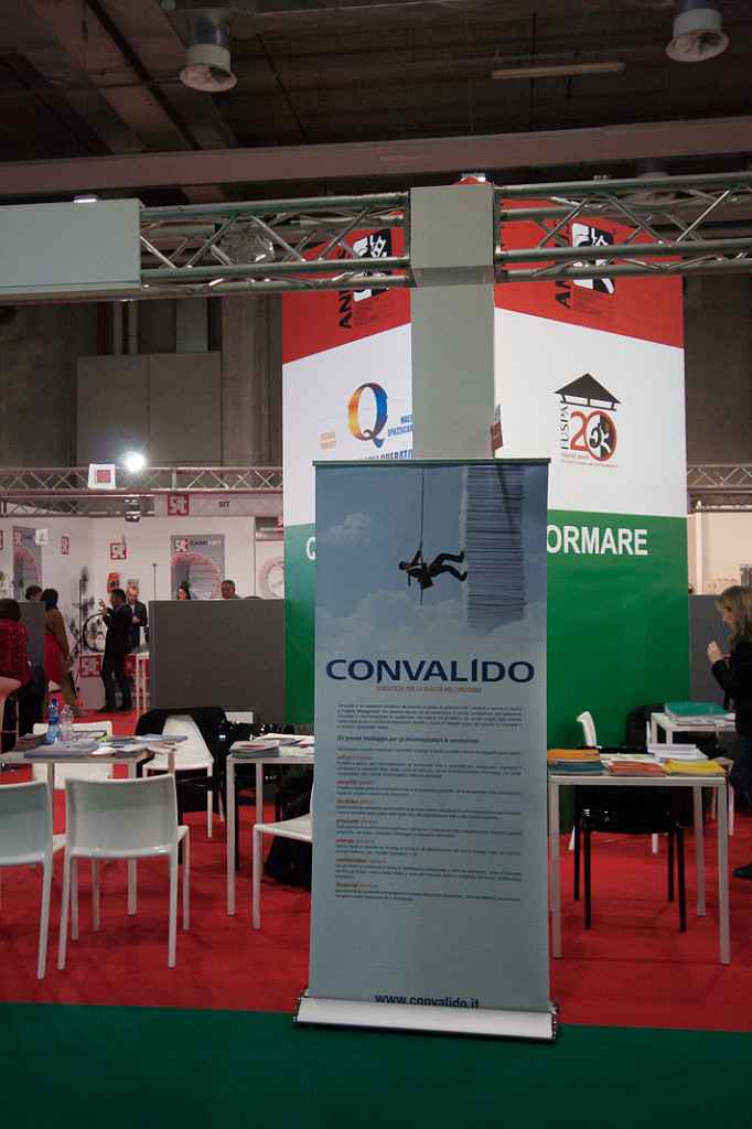 Lo stand Federconvalido a Progetto Fuoco, Verona 2014