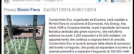 Condominio Eco su Rimini Today