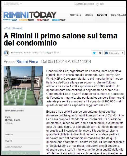 Condominio Eco su Rimini Today