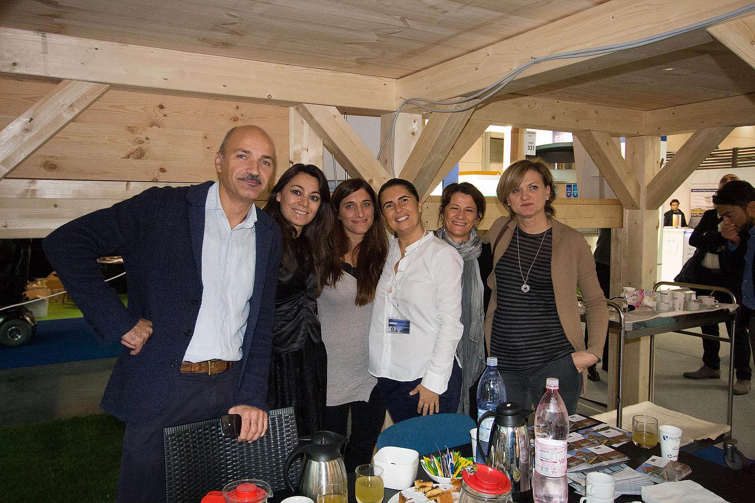 Il team Rimini Fiera: Mirko Zamponi, Augusta (Ecoarea), Sara, Giorgia, Barbara, Flavia